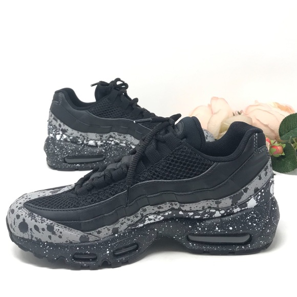 NWT Nike Air Max 95 SE Black White Noir W AUTHENT - Picture 2 of 8